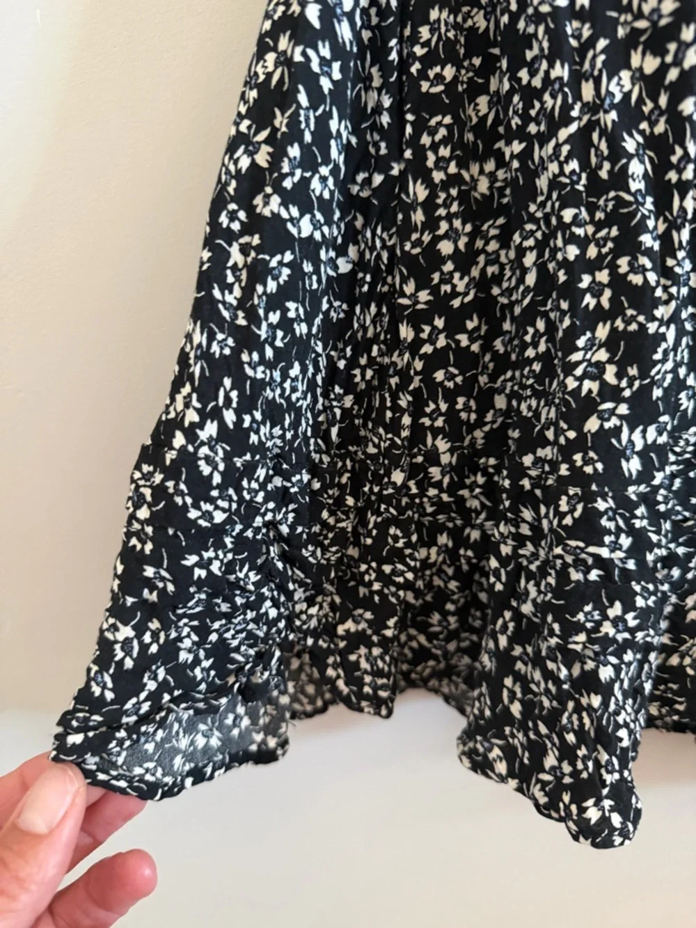 Free People Black and White Floral Tunic/cover-up/mini dress - Picture 8 of 15